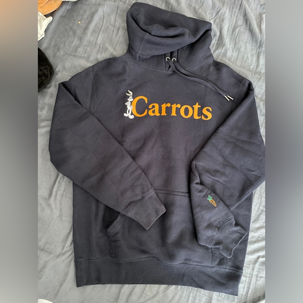 Carrots By Anwar Looney Tunes Bugs Bunny Navy Hoodie Medium Rare*.